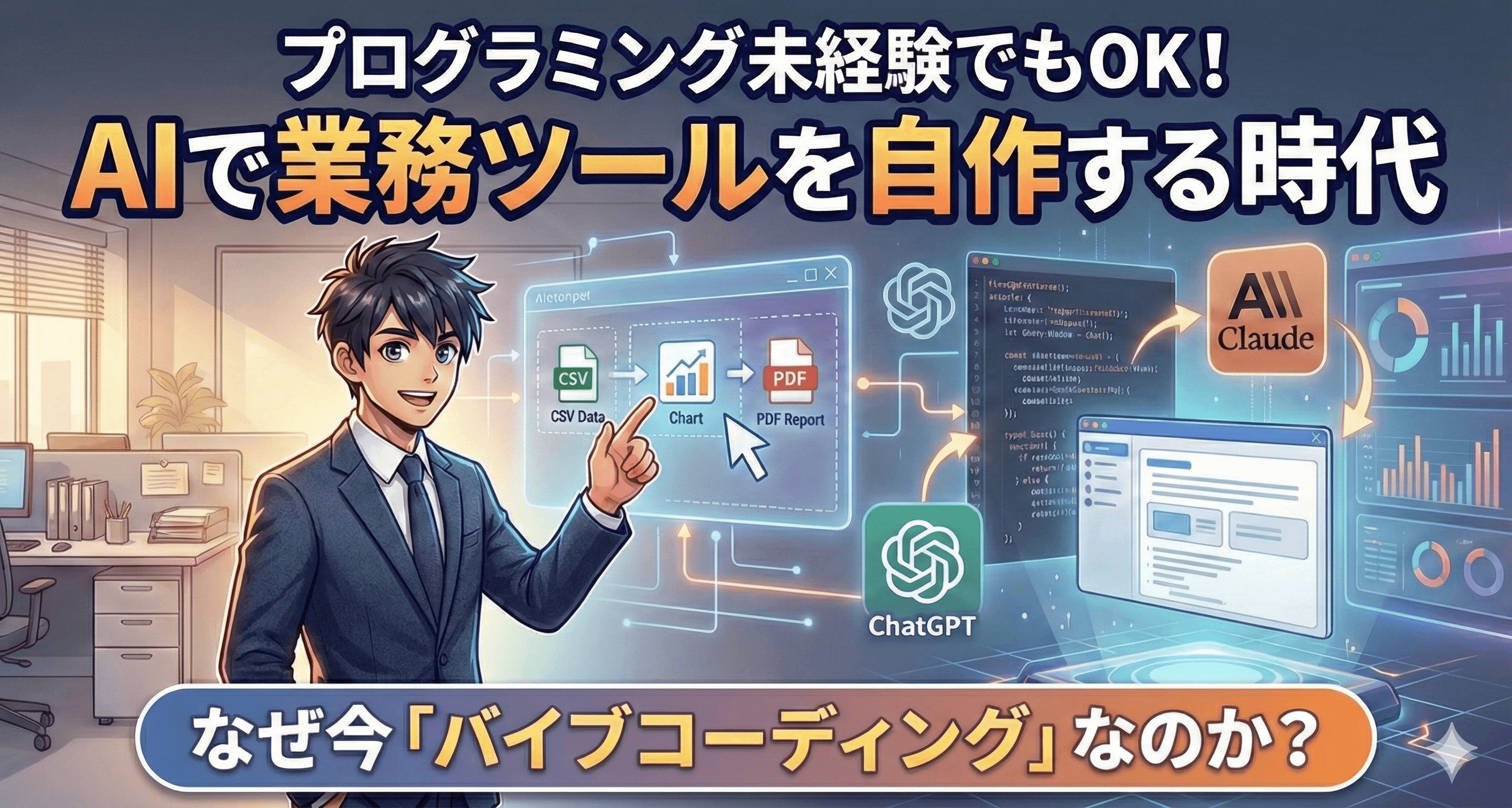 プログラミング未経験の会社員が業務ツールを自作する時代。なぜ今「バイブコーディング」が必要なのか？