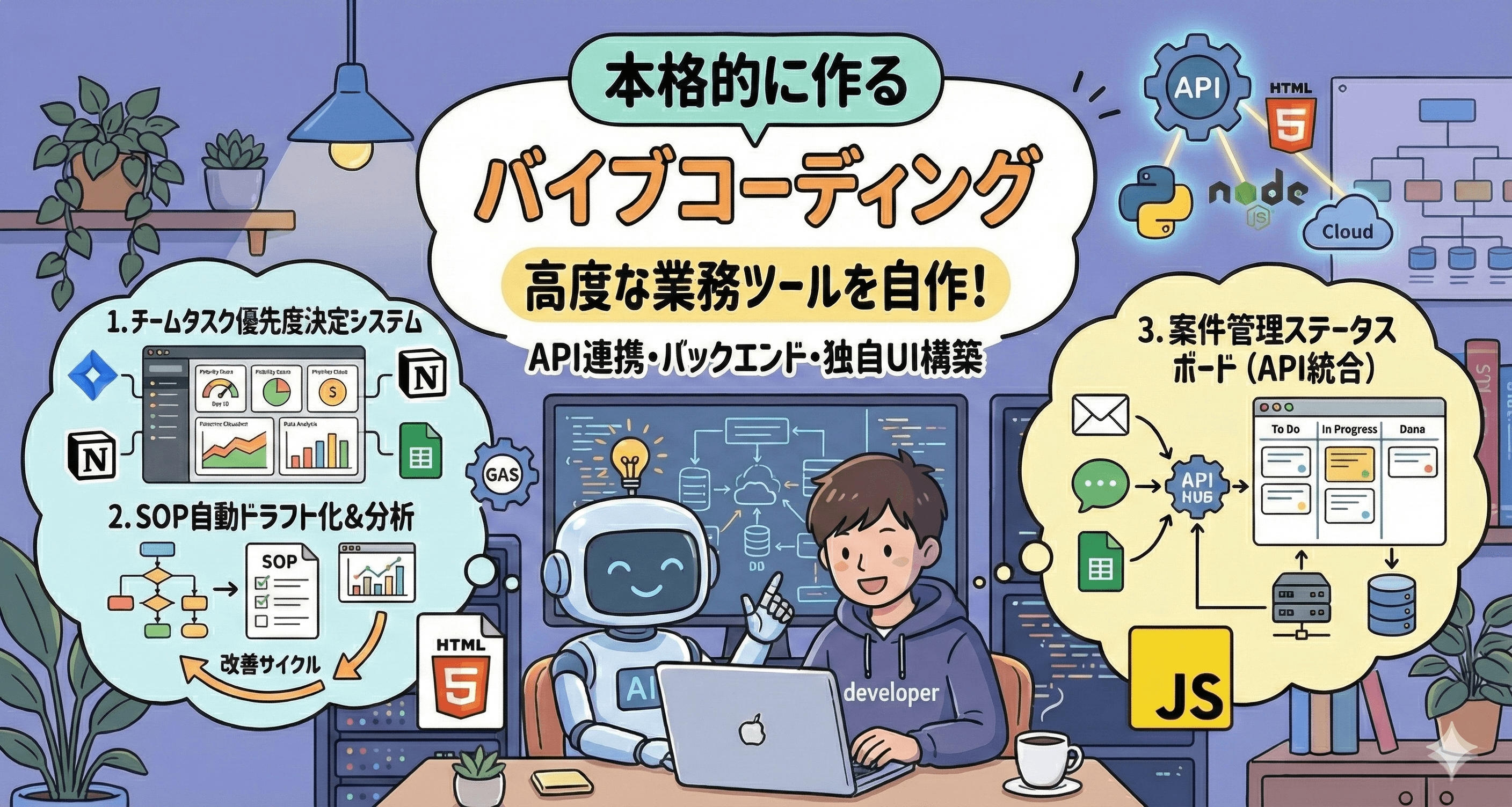 【本格的に作る】バイブコーディングで高度な業務ツール自作！アイデア3選
